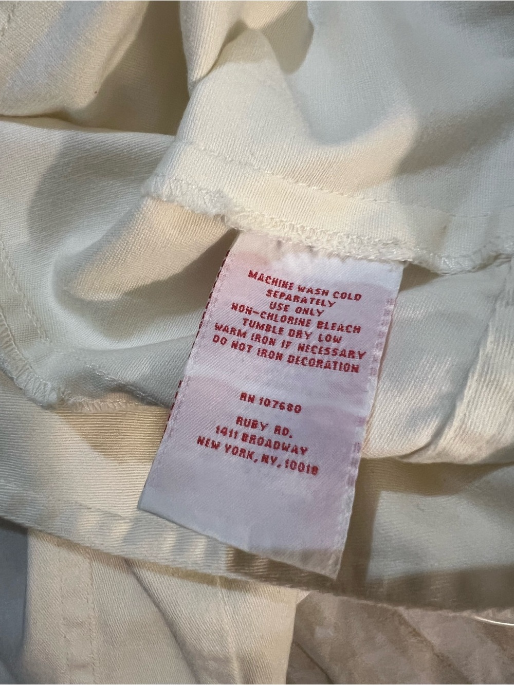 Ruby Rd. Ivory Ruffle-Trim Embellished Jean Jacket - Picture 4 of 4